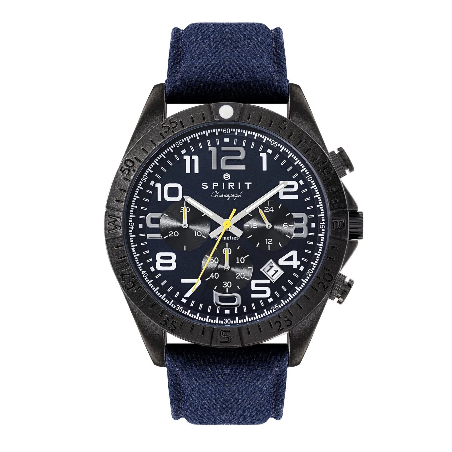 Gents Spirit Chronograph Blue Silicone Strap Watch
