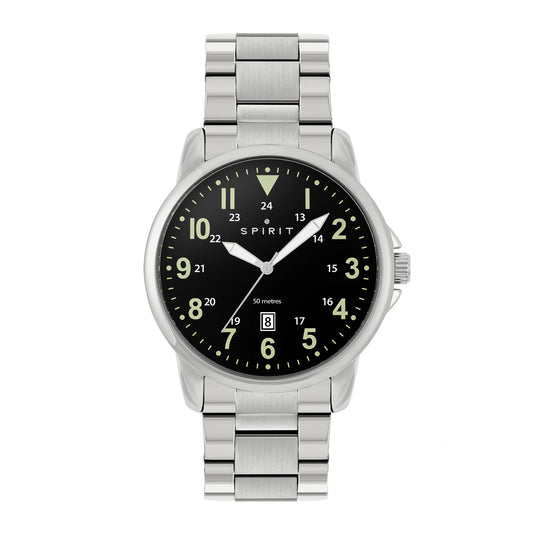 Gents Spirit Black Dial Bracelet Watch
