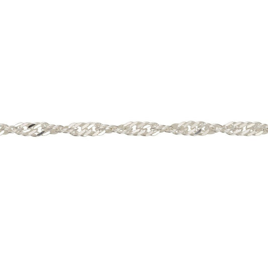 silver twisted curb bracelet