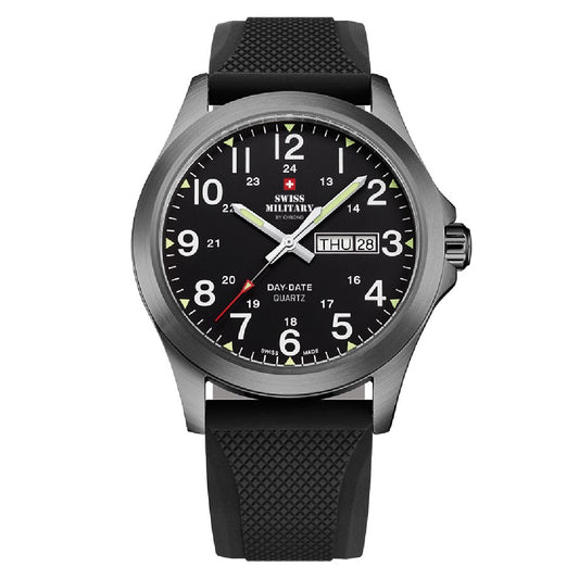 Swiss Military day date military style field Watch