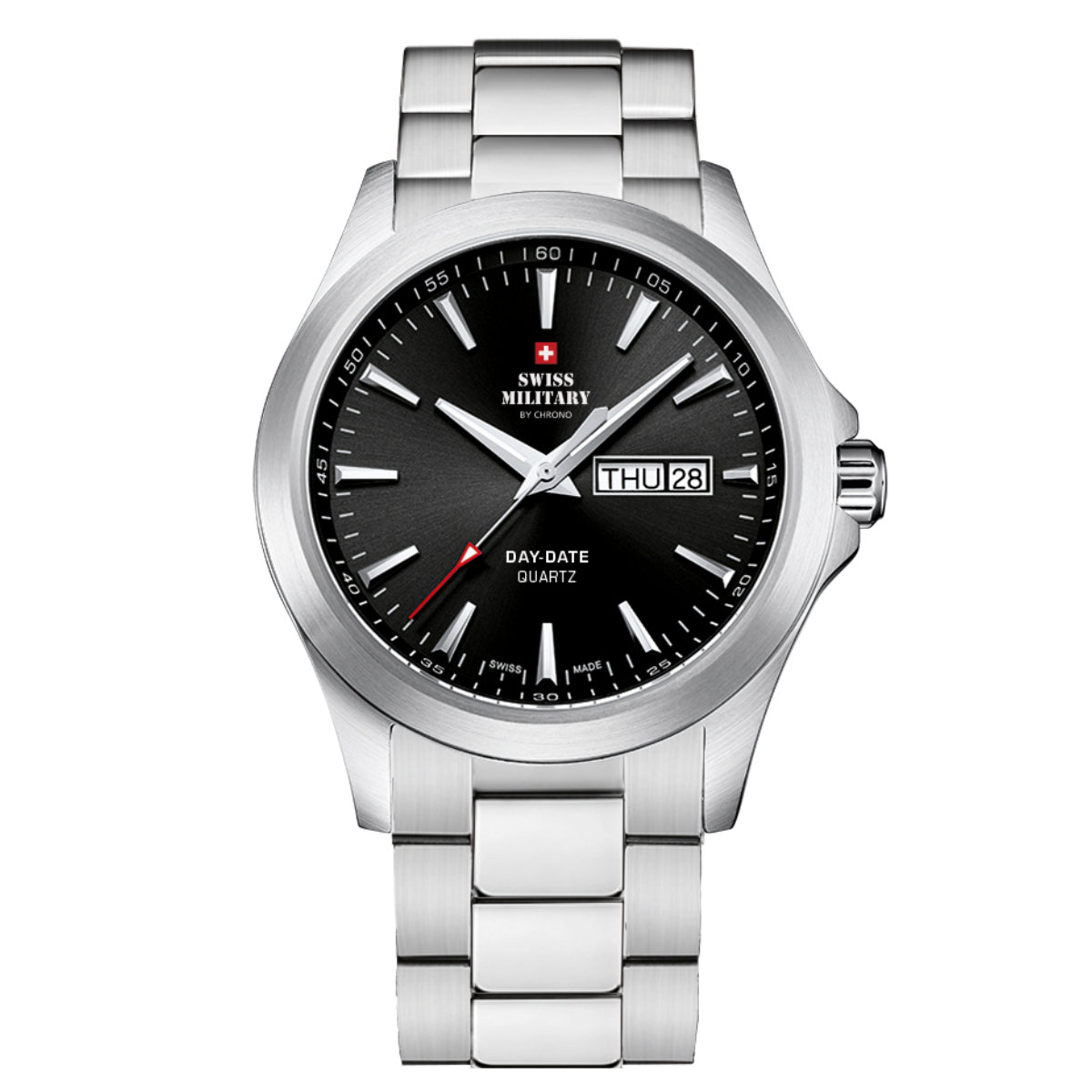 Swiss Military day date military style field Watch