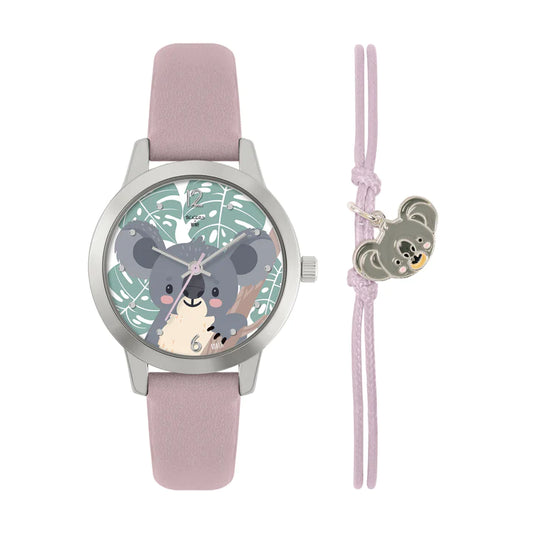 Tikkers x WWF Koala Dial Watch with Charm Bracelet