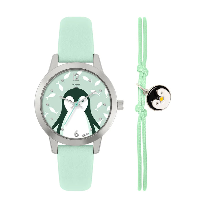 Tikkers x WWF Penguin Dial Watch with Charm Bracelet