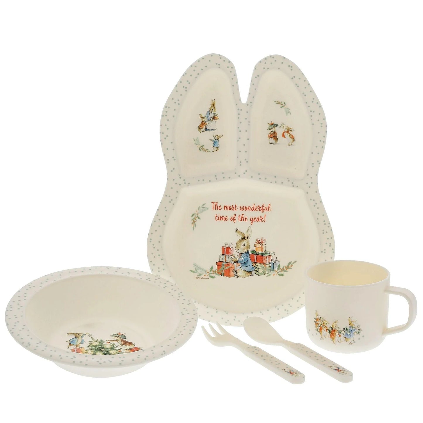 Peter Rabbit Christmas Dinner Set by Beatrix Potter
