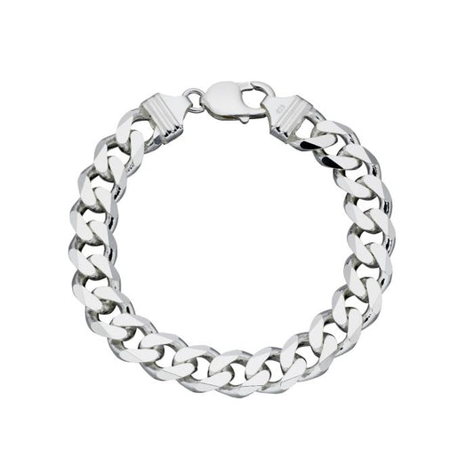 Silver Heavy Weight Diamond Cut Bracelet