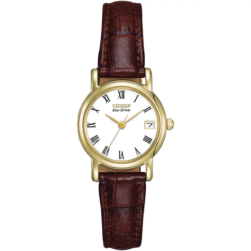Ladies Citizen eco-drive leather Strap Watch.