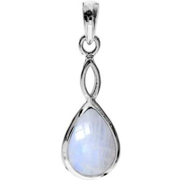 Silver and Moonstone teardrop pendant.