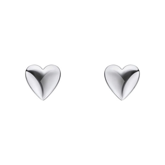 Silver Heart Stud Earrings.