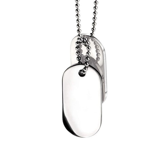 Gents Stainless Steel Double Dog Tags