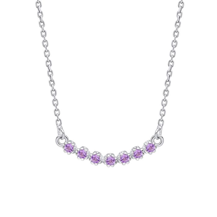 Laura Ashley Silver and Amethyst Necklace