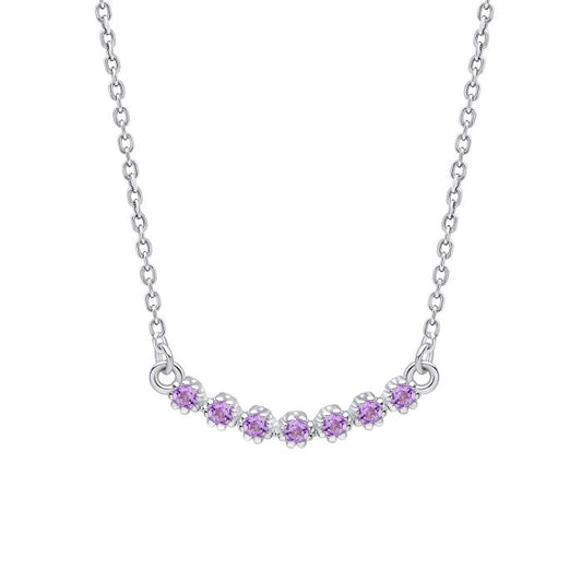 Laura Ashley Silver and Amethyst Necklace
