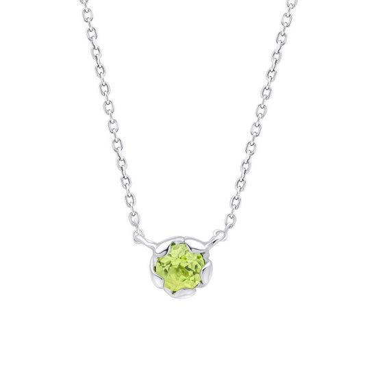 Laura Ashley Silver and Peridot Necklace