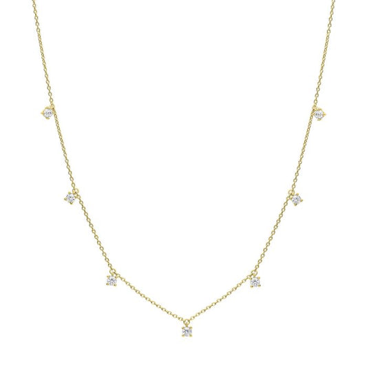 Diamonfire Silver Gold Plate Necklace