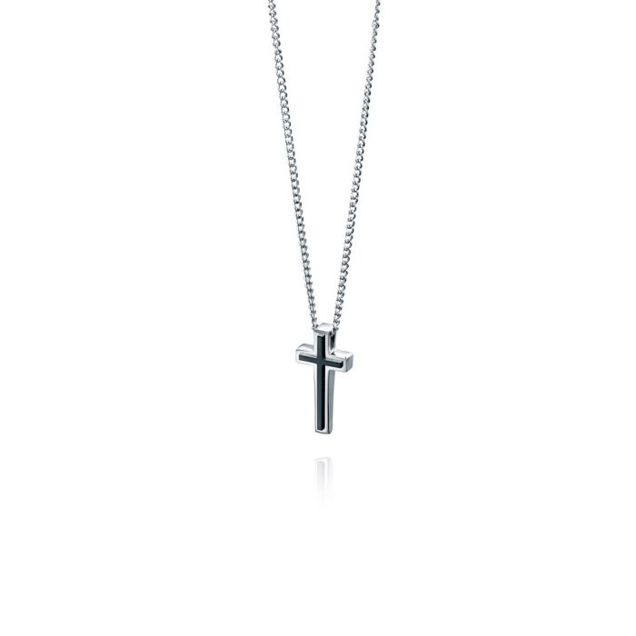 Gents Black Cross Pendant