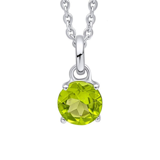 Silver and Peridot pendant