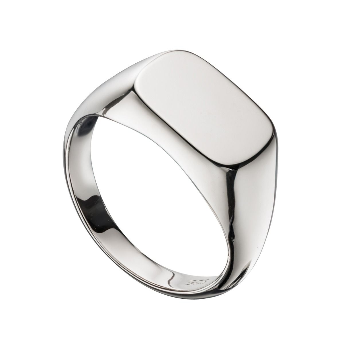 Silver gents signet ring