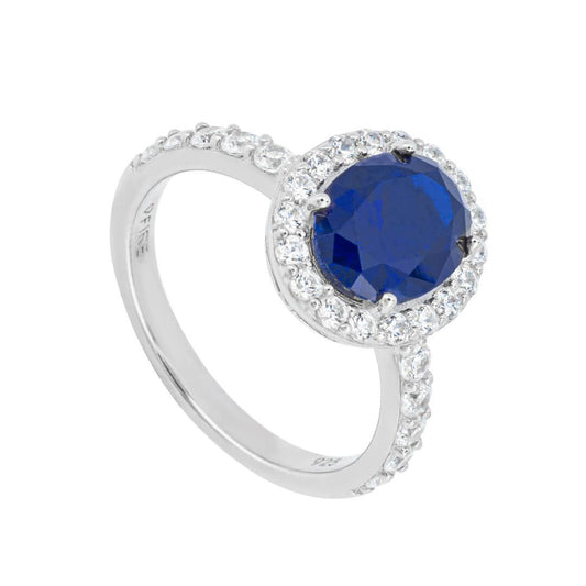 Diamonfire Silver and Cubic Zirconia oval ring.