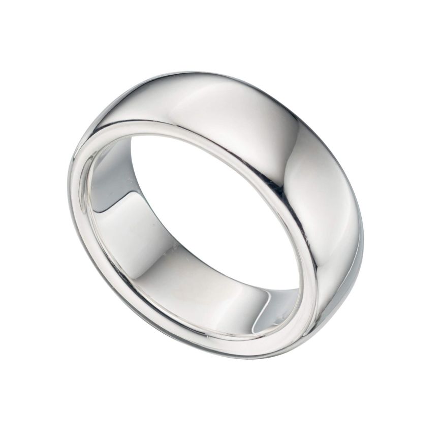Silver plain 7mm ring
