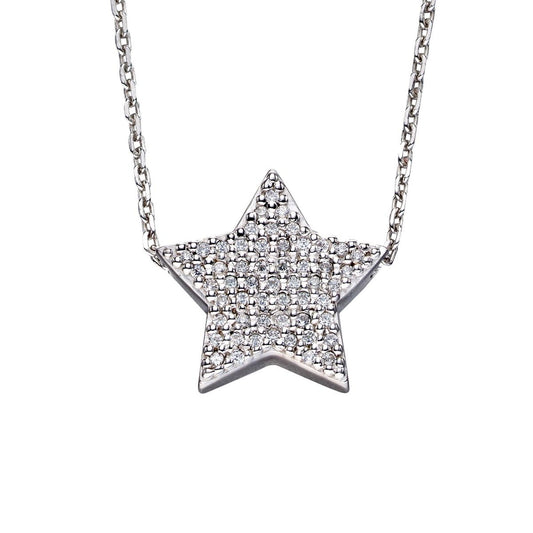 Fiorelli Silver & Cubic Zirconia Star Pendant