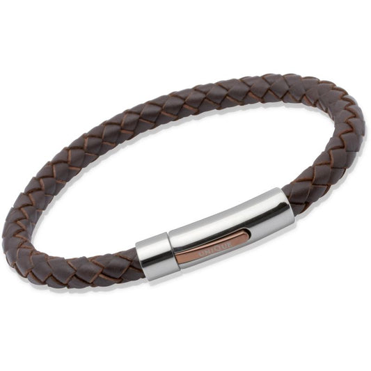 Gents brown leather bracelet