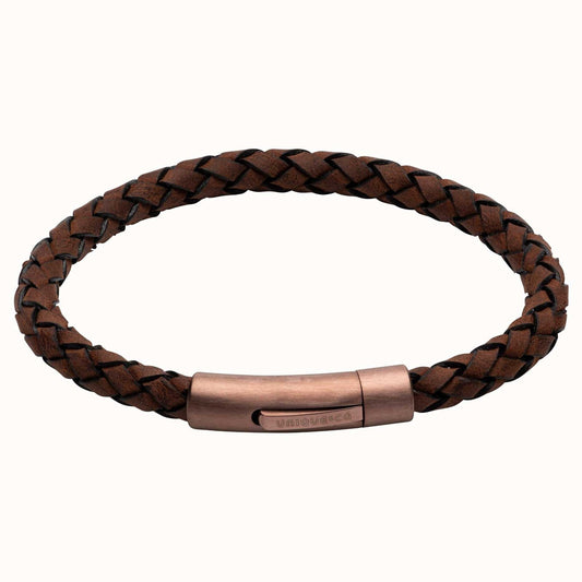Gents Brown Leather Bracelet