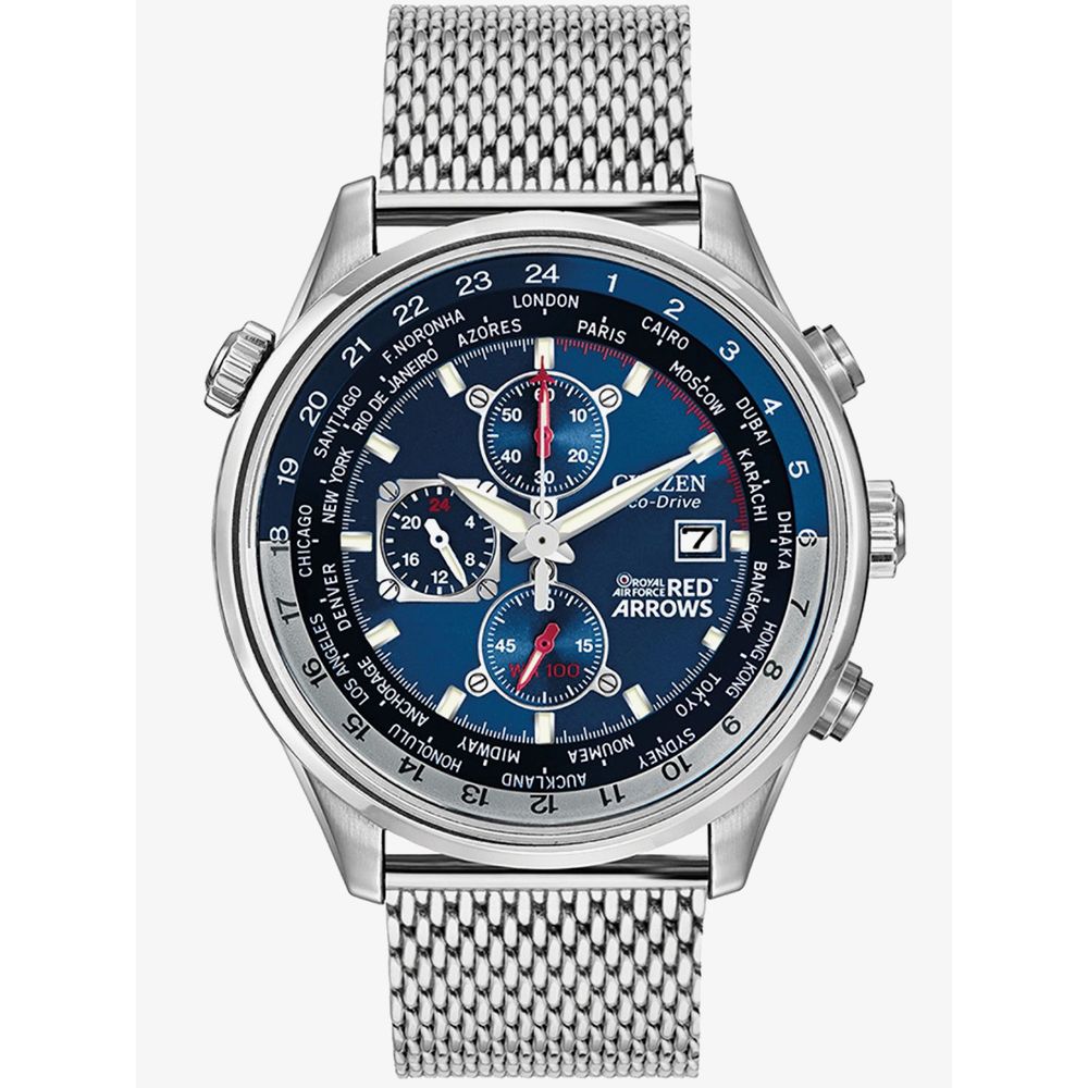 Gents citizen eco-drive red arrows watch.