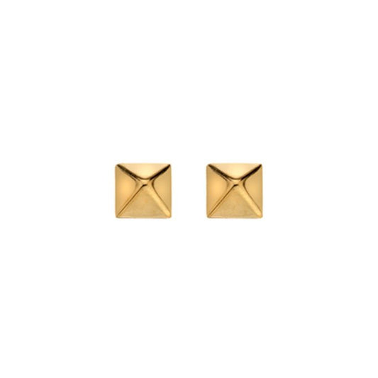 9CT Gold pyramid stud earrings