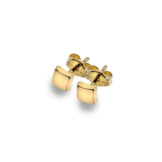9CT Gold square stud earrings