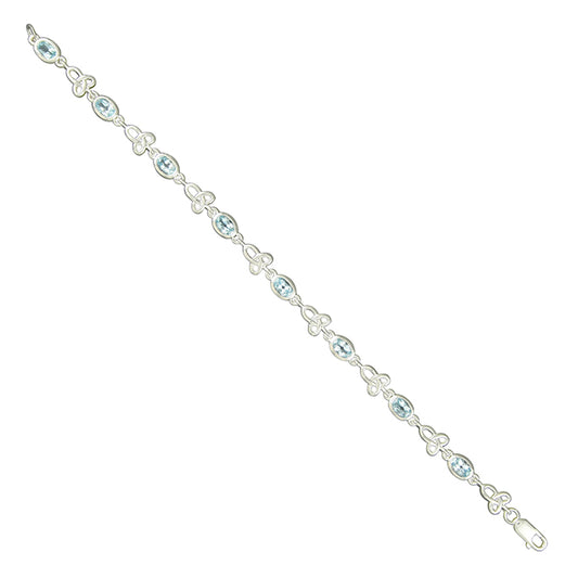 Silver and Blue Topaz bracelet.