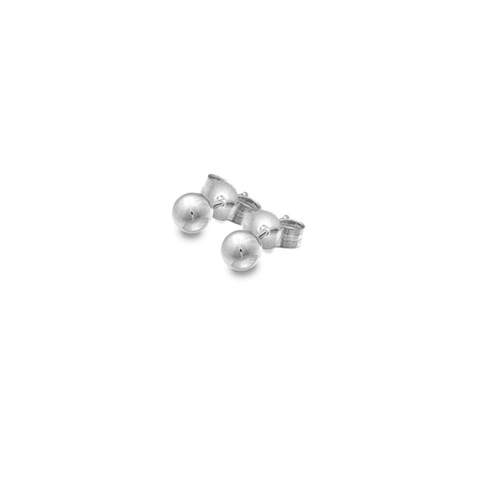 Silver 4MM ball stud earrings