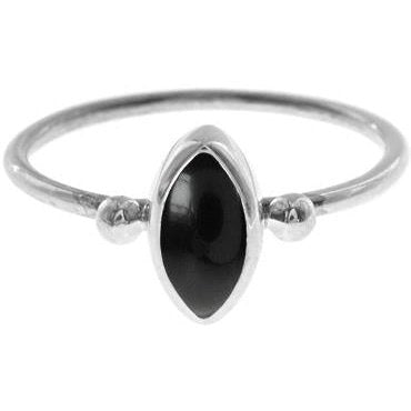 Silver and Black Onyx Ring