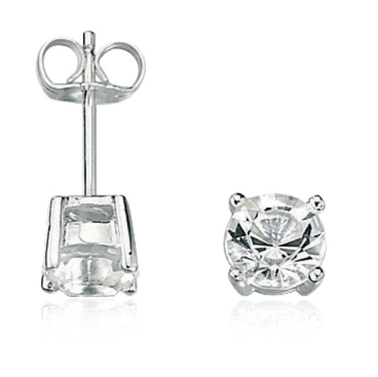 Gents Silver and Swarovski Crystal stud earrings