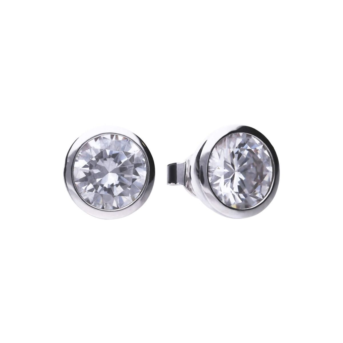 Diamonfire silver and cubic zirconia stud earrings 0.25