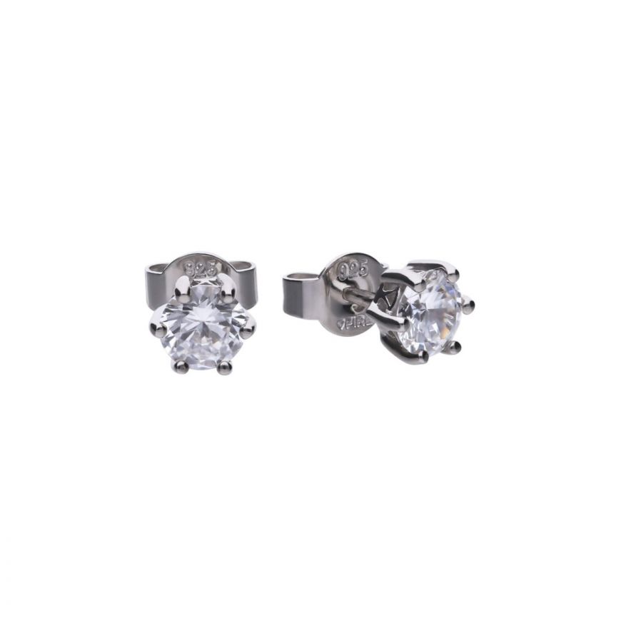 Diamonfire Silver And Cubic Zirconia Stud Earrings 0.50ct