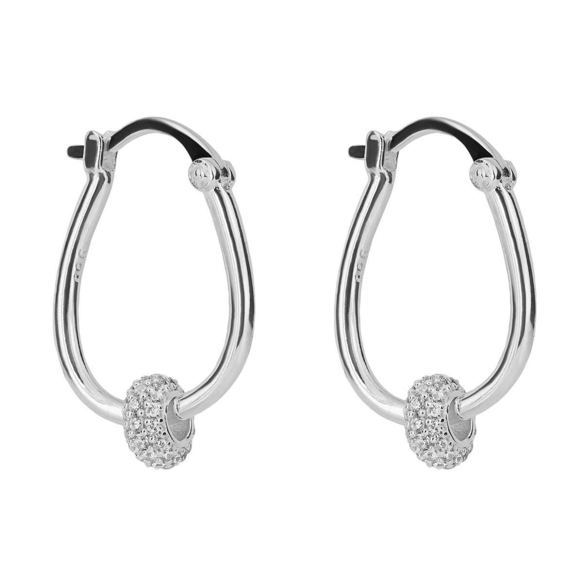 Fiorelli silver and cubic zirconia hoop earrings