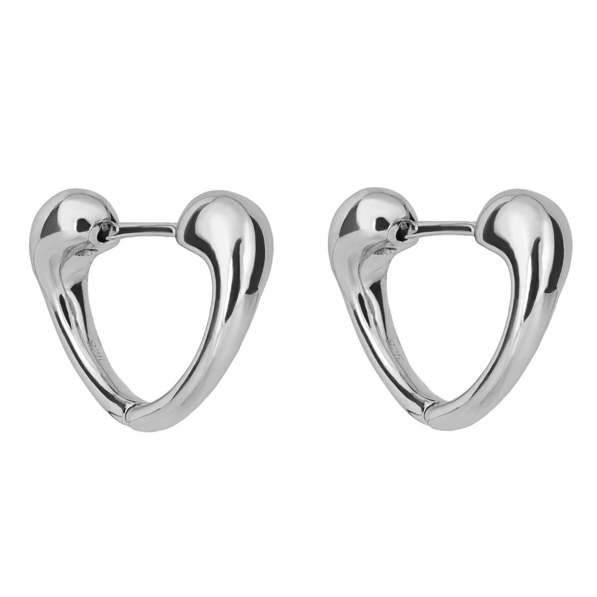 Fiorelli  silver heart hoop earrings