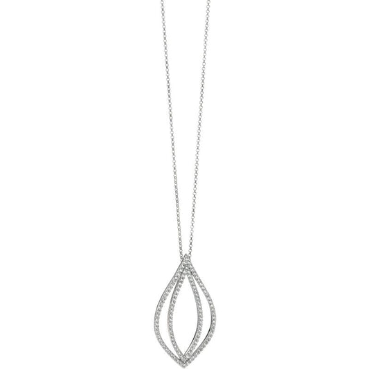 Fiorelli silver and cubic zirconia marquise pendant