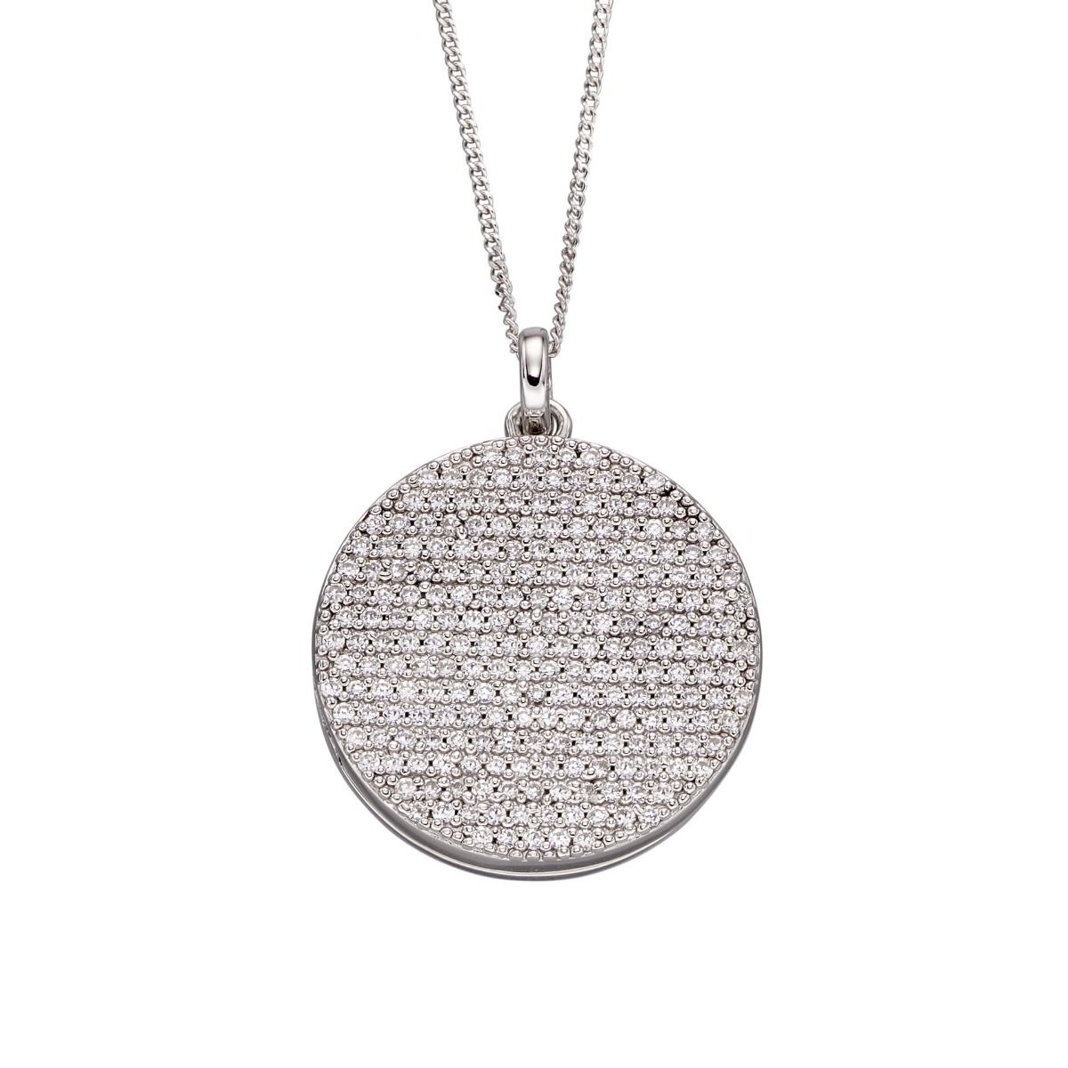 Fiorelli Silver and Cubic Zirconia round locket