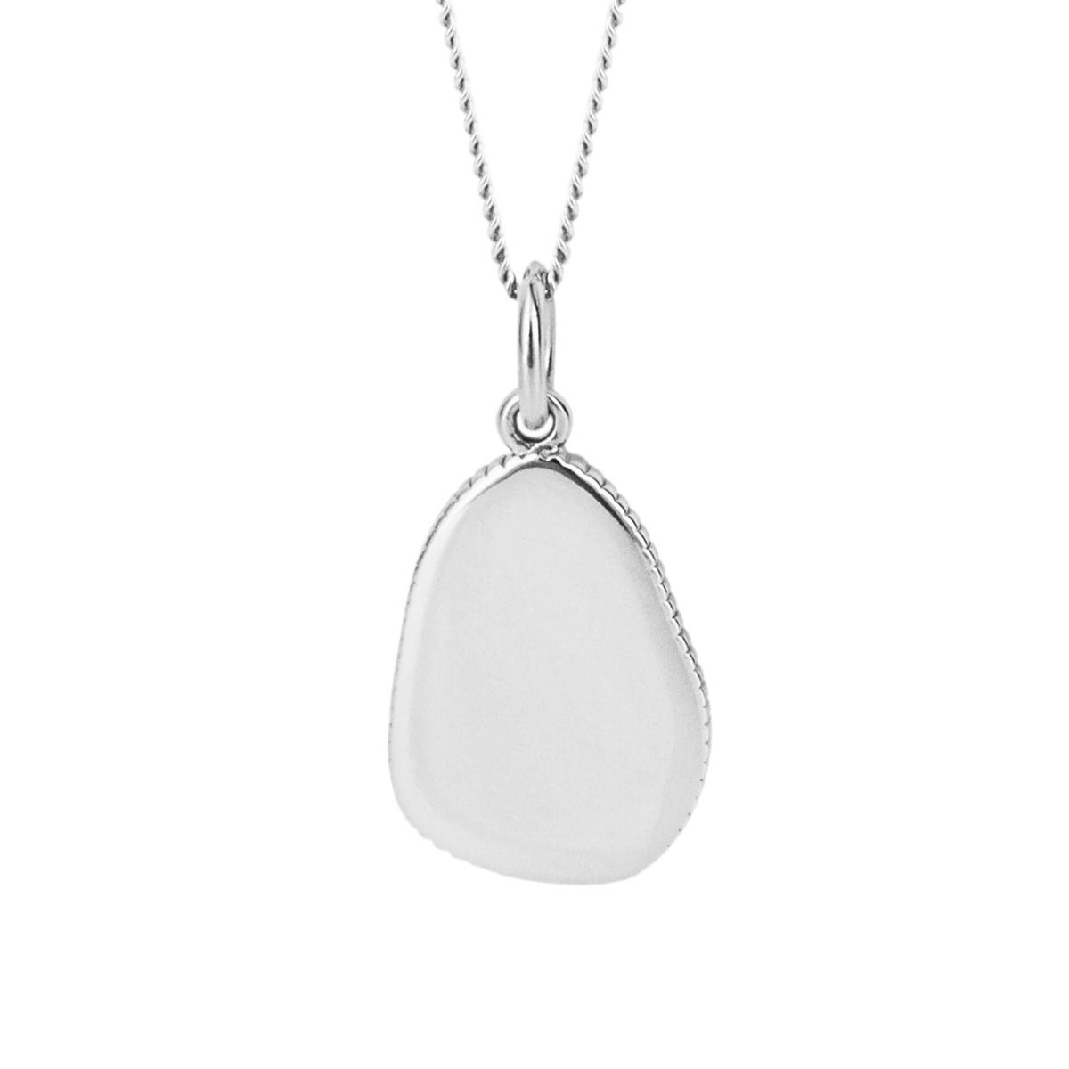 Fiorelli silver misshaped oval pendant